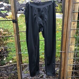 REI black polyester blend long underwear size XL